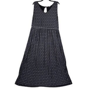 Old Navy Maxi Dress Sleeveless Diamond Print‎ Women's 3X Boho Casual Flowy Plus